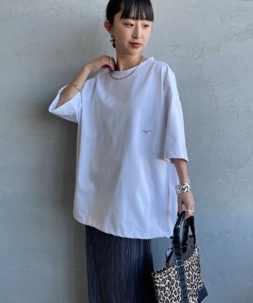 MIZUNO（ミズノ　）の「【WEB先行予約】[MIZUNO/ミズノ] 別注 ドローコード付き バックプリントTシャツ（Tシャツ/カットソー・レディース・ブラック/グレイッシュベージュ/ホワイト・XL/L/M/S）」の20枚目の写真