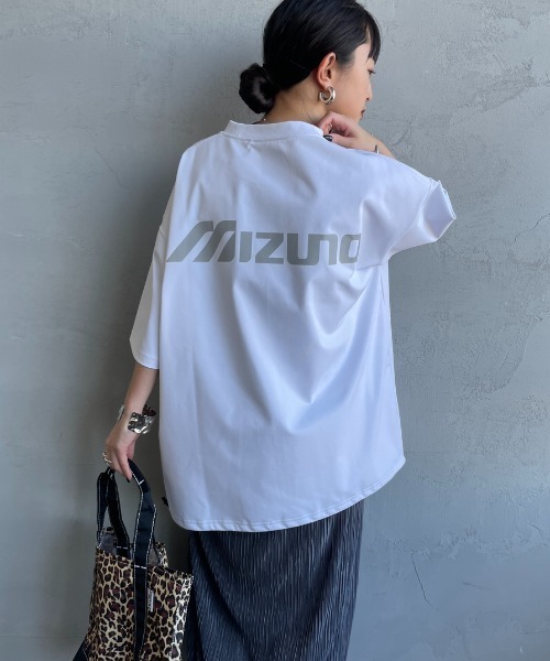 MIZUNO（ミズノ　）の「【WEB先行予約】[MIZUNO/ミズノ] 別注 ドローコード付き バックプリントTシャツ（Tシャツ/カットソー・レディース・ブラック/グレイッシュベージュ/ホワイト・XL/L/M/S）」の22枚目の写真