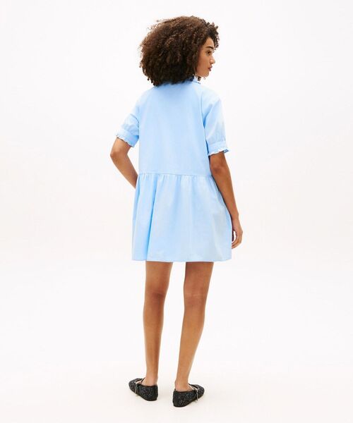 tommy jeans（トミー ジーンズ）の「ラッフルシャツワンピース（ワンピース・レディース・ライトブルー・X-SMALL/SMALL）」の4枚目の写真