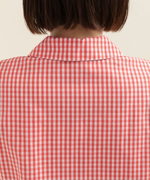 CHILD WOMAN（チャイルドウーマン）の「ギザギンガム開衿フレンチスリーブブラウス（シャツ/ブラウス・レディース・レッド・FREE）」の14枚目の写真