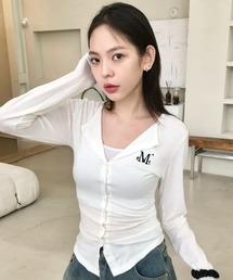 ◇MUCENT◇ブランド直輸入正規品/ANZ SLIM FIT R-NECK CARDIGAN アンツスリムフィットラウンドネックカーディガン