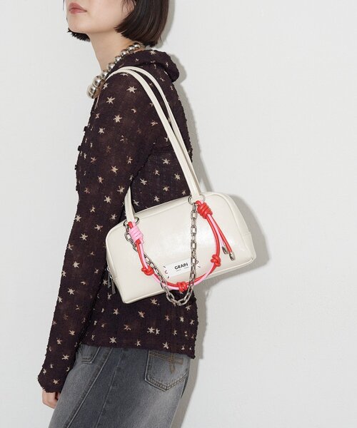 GRAIN（グレイン）の「【GRAIN/グレイン】配色レザーチェーンボストンバッグ（トートバッグ・レディース・ブラウン/ブラック/アイボリー・FREE）」の5枚目の写真