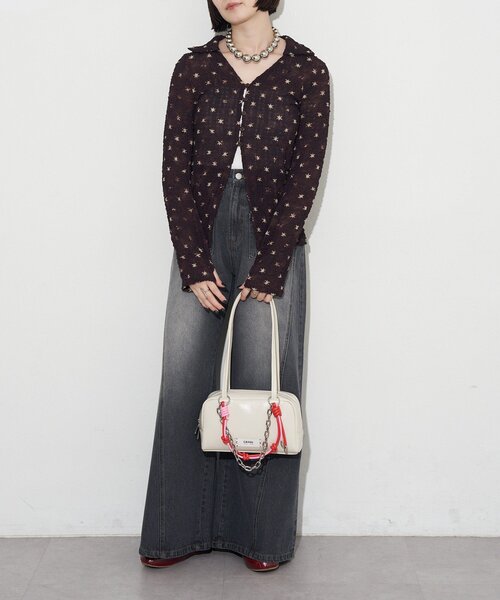 GRAIN（グレイン）の「【GRAIN/グレイン】配色レザーチェーンボストンバッグ（トートバッグ・レディース・ブラウン/ブラック/アイボリー・FREE）」の7枚目の写真