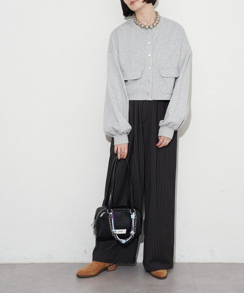 GRAIN（グレイン）の「【GRAIN/グレイン】配色レザーチェーンボストンバッグ（トートバッグ・レディース・ブラウン/ブラック/アイボリー・FREE）」の15枚目の写真