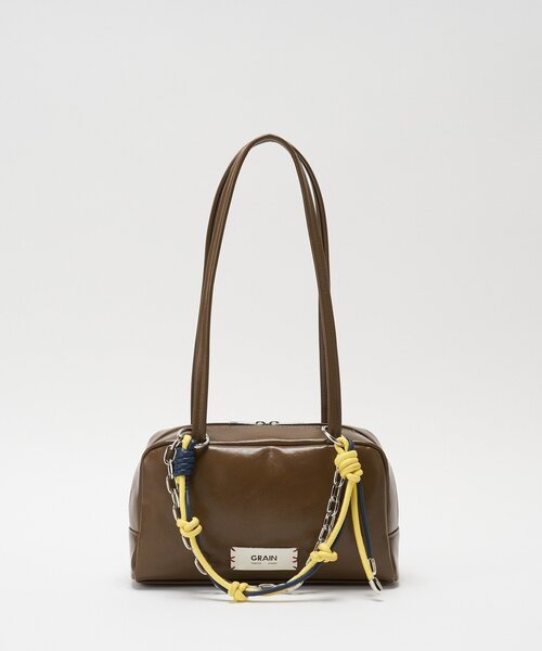 GRAIN（グレイン）の「【GRAIN/グレイン】配色レザーチェーンボストンバッグ（トートバッグ・レディース・ブラウン/ブラック/アイボリー・FREE）」の17枚目の写真