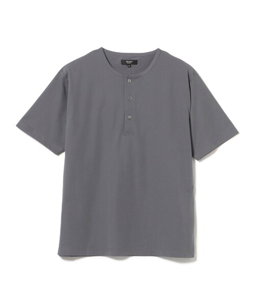 BEAMS HEART(ビームスハート)の「【6/18値下げ】トリコット 3B ヘンリーネック(ユニセックス)(Tシャツ/カットソー・メンズ・グレー/ブラック・S/M/L/XL)」の8枚目の写真