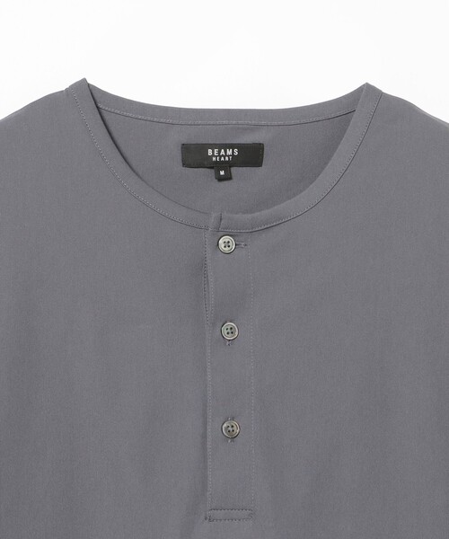 BEAMS HEART(ビームスハート)の「【6/18値下げ】トリコット 3B ヘンリーネック(ユニセックス)(Tシャツ/カットソー・メンズ・グレー/ブラック・S/M/L/XL)」の9枚目の写真