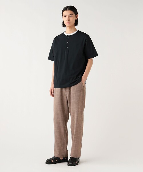 BEAMS HEART(ビームスハート)の「【6/18値下げ】トリコット 3B ヘンリーネック(ユニセックス)(Tシャツ/カットソー・メンズ・グレー/ブラック・S/M/L/XL)」の13枚目の写真