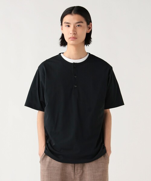 BEAMS HEART(ビームスハート)の「【6/18値下げ】トリコット 3B ヘンリーネック(ユニセックス)(Tシャツ/カットソー・メンズ・グレー/ブラック・S/M/L/XL)」の14枚目の写真