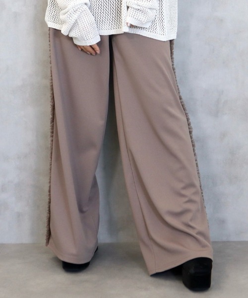 CECIL McBEE(セシルマクビー)の「カットツイルサイドフリルワイドパンツ(その他パンツ・レディース・モカ/ブラック・MEDIUM/LARGE)」の10枚目の写真