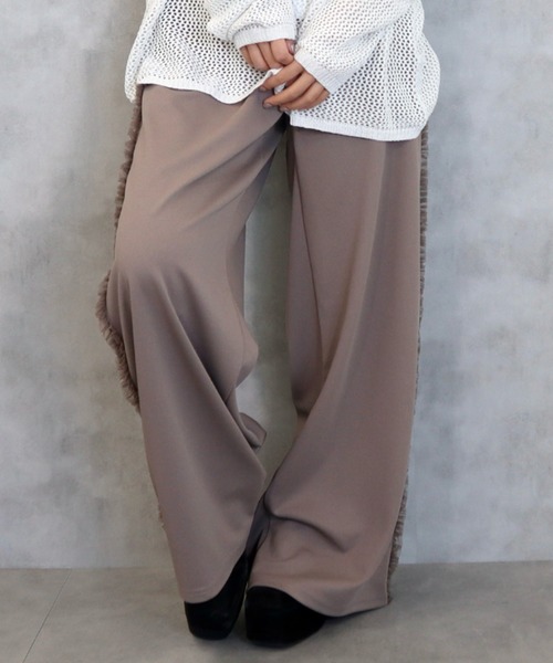 CECIL McBEE(セシルマクビー)の「カットツイルサイドフリルワイドパンツ(その他パンツ・レディース・モカ/ブラック・MEDIUM/LARGE)」の11枚目の写真