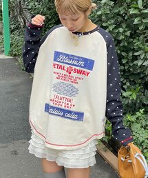 HELLO.SANFRANCISCO | 【HELLO.SANFRANCISCO/ハローサンフランシスコ】プリントワッフルラグランTEE(Tシャツ/カットソー)