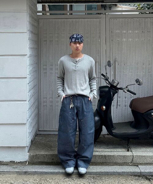 BASEMOMENT(ベースモーメント)の「イレギュラーリブヘンリーネックTシャツアイボリー(Tシャツ/カットソー・メンズ・その他・LARGE/MEDIUM)」の10枚目の写真