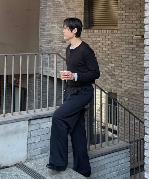 BASEMOMENT(ベースモーメント)の「イレギュラーリブヘンリーネックTシャツアイボリー(Tシャツ/カットソー・メンズ・その他・LARGE/MEDIUM)」の15枚目の写真