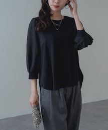 【ANNA LUNA】袖異素材 × バックジップ がポイントの プルオーバー
