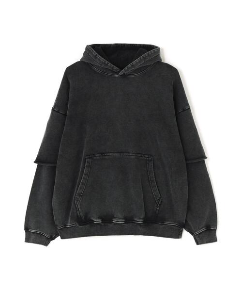 DANKE SCHON(ダンケシェーン)の「【WEB&DEPOT限定】DankeSchon/ダンケシェーン/LAYYERED HOODIE(パーカー・メンズ・ブラック・S/L/M)」の1枚目の写真