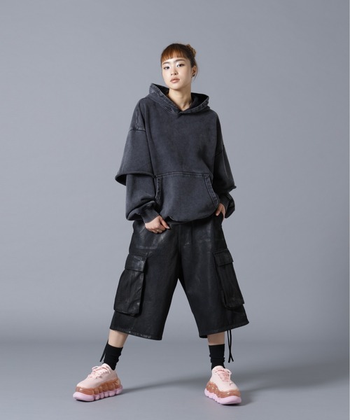 DANKE SCHON（ダンケシェーン）の「【WEB&DEPOT限定】DankeSchon/ダンケシェーン/LAYYERED HOODIE（パーカー・メンズ・ブラック・S/L/M）」の20枚目の写真