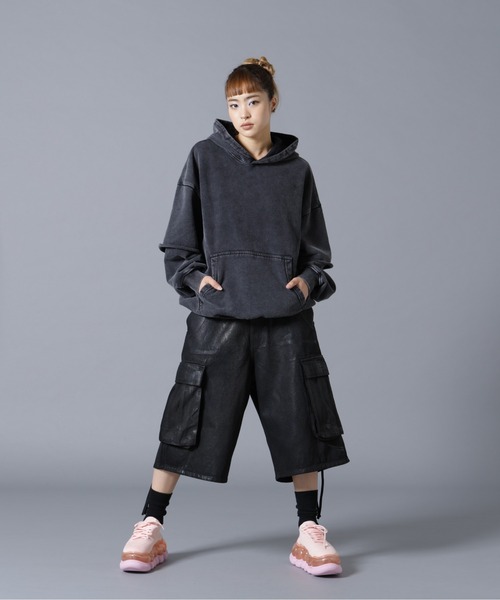 DANKE SCHON（ダンケシェーン）の「【WEB&DEPOT限定】DankeSchon/ダンケシェーン/LAYYERED HOODIE（パーカー・メンズ・ブラック・S/L/M）」の21枚目の写真