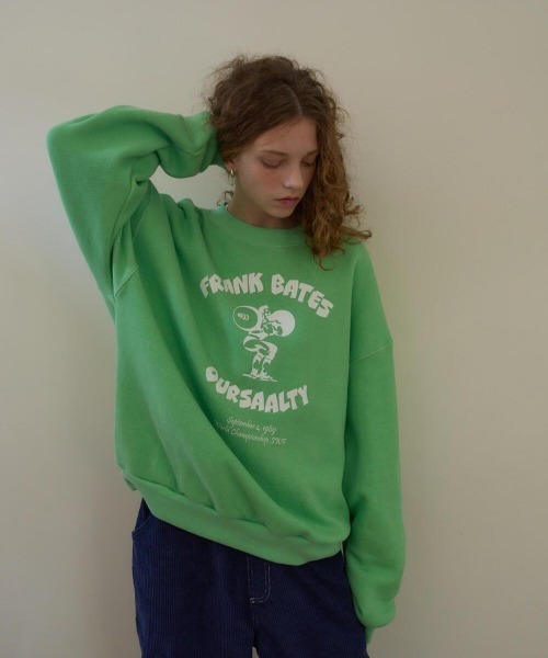 oursaalty(アウアソルティ)の「FRANK WORK SWEATSHIRT(スウェット・レディース・ライトグリーン・FREE)」の1枚目の写真