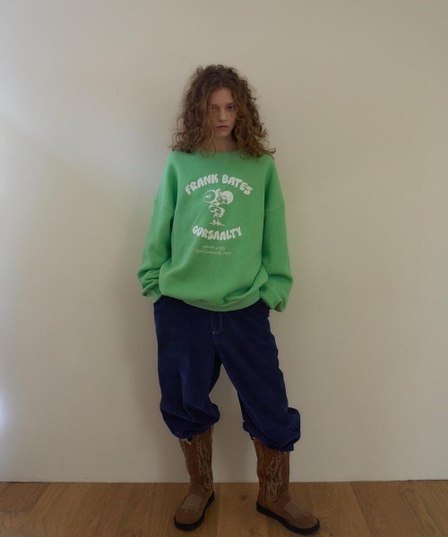 oursaalty(アウアソルティ)の「FRANK WORK SWEATSHIRT(スウェット・レディース・ライトグリーン・FREE)」の13枚目の写真