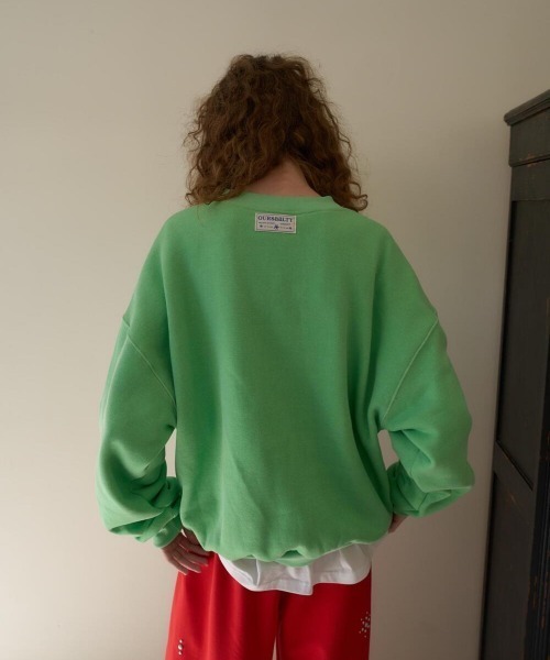oursaalty(アウアソルティ)の「FRANK WORK SWEATSHIRT(スウェット・レディース・ライトグリーン・FREE)」の4枚目の写真
