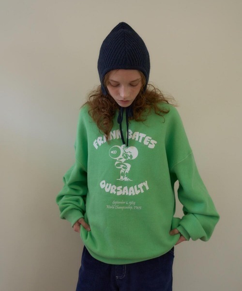 oursaalty(アウアソルティ)の「FRANK WORK SWEATSHIRT(スウェット・レディース・ライトグリーン・FREE)」の11枚目の写真