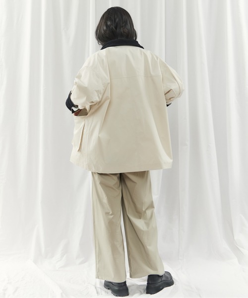 CIEL'AIR(シエルエアー)の「TWILL COVERALL(ツイルカバーオール)(カバーオール・レディース・アイボリー/ブラック・FREE)」の15枚目の写真