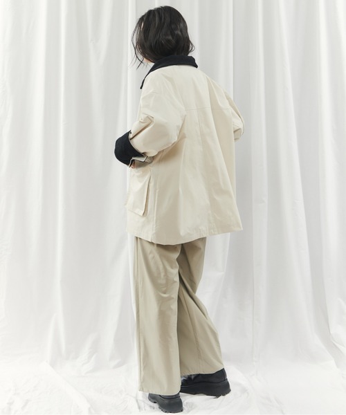 CIEL'AIR(シエルエアー)の「TWILL COVERALL(ツイルカバーオール)(カバーオール・レディース・アイボリー/ブラック・FREE)」の20枚目の写真