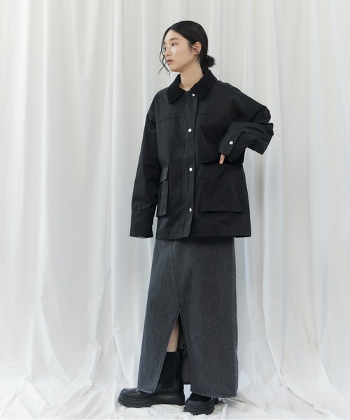 CIEL'AIR(シエルエアー)の「TWILL COVERALL(ツイルカバーオール)(カバーオール・レディース・アイボリー/ブラック・FREE)」の10枚目の写真