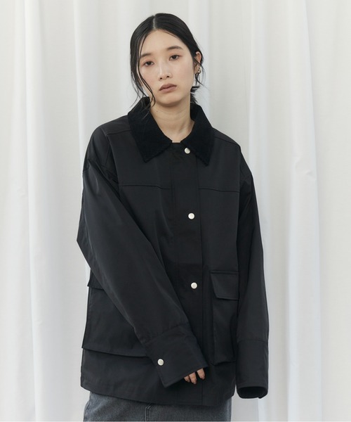 CIEL'AIR(シエルエアー)の「TWILL COVERALL(ツイルカバーオール)(カバーオール・レディース・アイボリー/ブラック・FREE)」の11枚目の写真