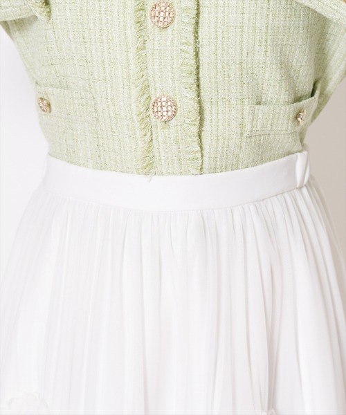 AND COUTURE（アンドクチュール）の「ティアードチュールスカート（スカート・レディース・オフホワイト/ブラック・MEDIUM/SMALL）」の8枚目の写真