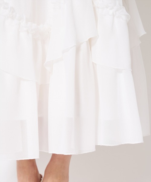 AND COUTURE（アンドクチュール）の「ティアードチュールスカート（スカート・レディース・オフホワイト/ブラック・MEDIUM/SMALL）」の11枚目の写真