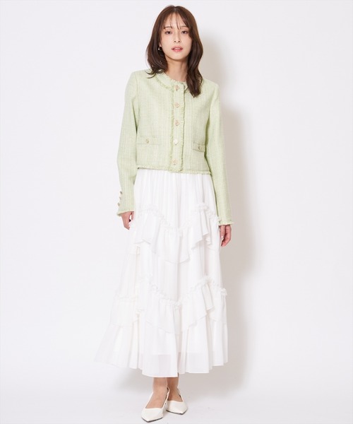 AND COUTURE（アンドクチュール）の「ティアードチュールスカート（スカート・レディース・オフホワイト/ブラック・MEDIUM/SMALL）」の12枚目の写真