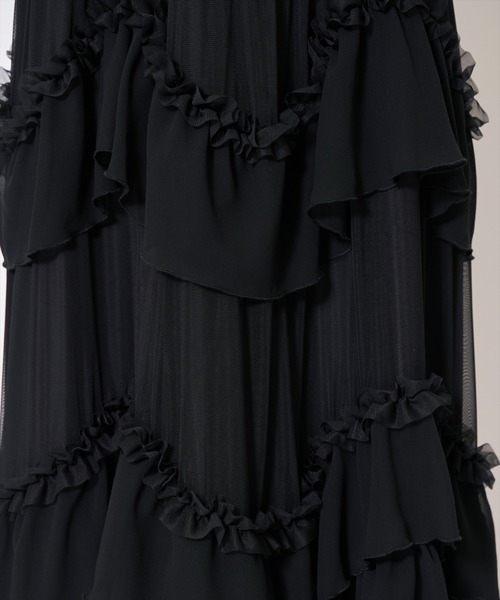 AND COUTURE（アンドクチュール）の「ティアードチュールスカート（スカート・レディース・オフホワイト/ブラック・MEDIUM/SMALL）」の20枚目の写真