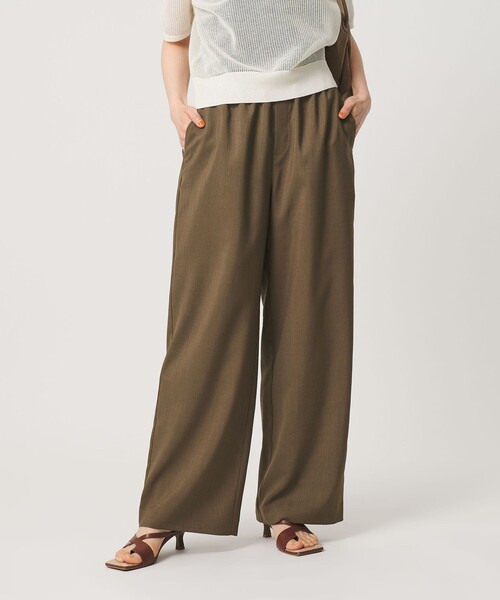 BEAUTY&YOUTH UNITED ARROWS(ビューティーアンドユースユナイテッドアローズ)の「リネンライク ライトイージーパンツ ウォッシャブル 防シワ(その他パンツ・レディース・ライトブルー/ブラック/ベージュ/ライトグレー/ダークブラウン/その他3・XS/S/M/L)」の4枚目の写真