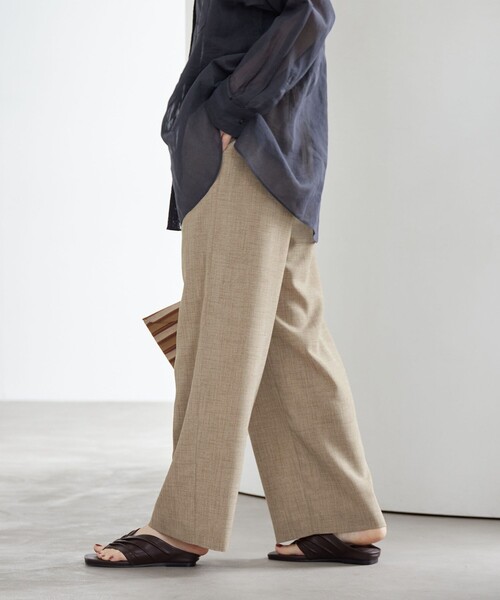 BEAUTY&YOUTH UNITED ARROWS(ビューティーアンドユースユナイテッドアローズ)の「リネンライク ライトイージーパンツ ウォッシャブル 防シワ(その他パンツ・レディース・ライトブルー/ブラック/ベージュ/ライトグレー/ダークブラウン/その他3・XS/S/M/L)」の8枚目の写真