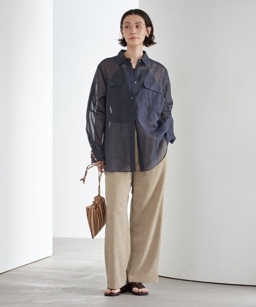 BEAUTY&YOUTH UNITED ARROWS(ビューティーアンドユースユナイテッドアローズ)の「リネンライク ライトイージーパンツ ウォッシャブル 防シワ(その他パンツ・レディース・ライトブルー/ブラック/ベージュ/ライトグレー/ダークブラウン/その他3・XS/S/M/L)」の10枚目の写真