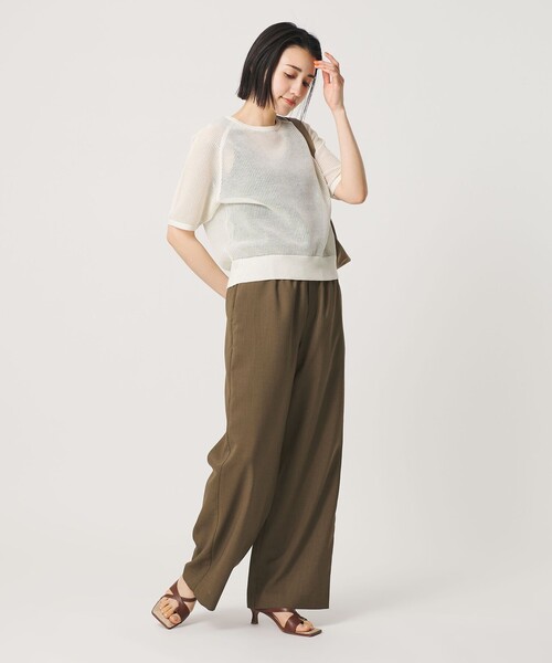 BEAUTY&YOUTH UNITED ARROWS(ビューティーアンドユースユナイテッドアローズ)の「リネンライク ライトイージーパンツ ウォッシャブル 防シワ(その他パンツ・レディース・ライトブルー/ブラック/ベージュ/ライトグレー/ダークブラウン/その他3・XS/S/M/L)」の20枚目の写真