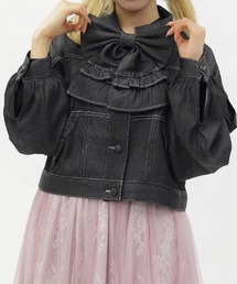 axes femme POETIQUE | リボン付きデニムジャケット(その他アウター)