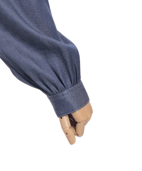 axes femme POETIQUE（アクシーズファムポエティック）の「リボン付きデニムジャケット（その他アウター・レディース・ブラック/インディゴブルー・MEDIUM）」の5枚目の写真