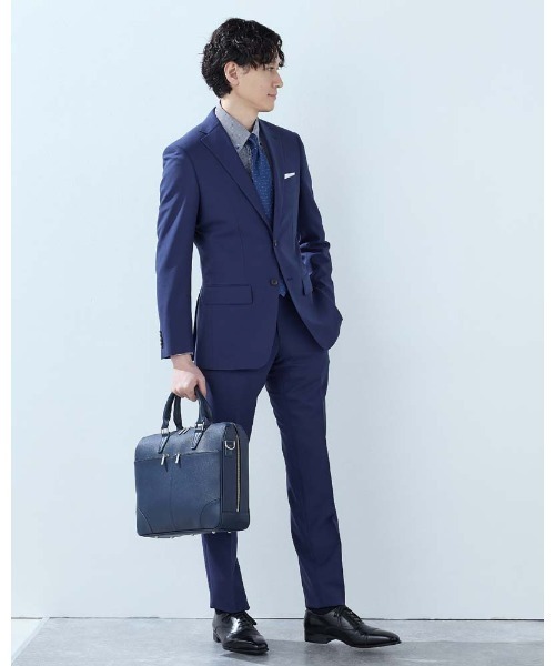 Perfect Suit FActory（パーフェクトスーツファクトリー）の「前ポケット　ビジネスブリーフバッグ　ブラック/ネイビー（ビジネスバッグ・メンズ・ネイビー/ブラック・FREE）」の6枚目の写真