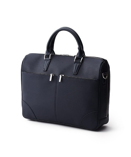 Perfect Suit FActory（パーフェクトスーツファクトリー）の「前ポケット　ビジネスブリーフバッグ　ブラック/ネイビー（ビジネスバッグ・メンズ・ネイビー/ブラック・FREE）」の9枚目の写真