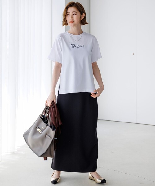 23区(ニジュウサンク)の「ダブルフェイスジャージー Iラインスカート(スカート・レディース・ブラック系/グレー系・36/38/40)」の20枚目の写真