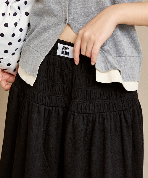 MARY QUANT(マリークワント)の「MARY QUANT × PUBLUX/マリークワント ギャザー ミディ丈 スカート 限定展開(スカート・レディース・オフホワイト/その他16/ブラック・フリ-)」の3枚目の写真