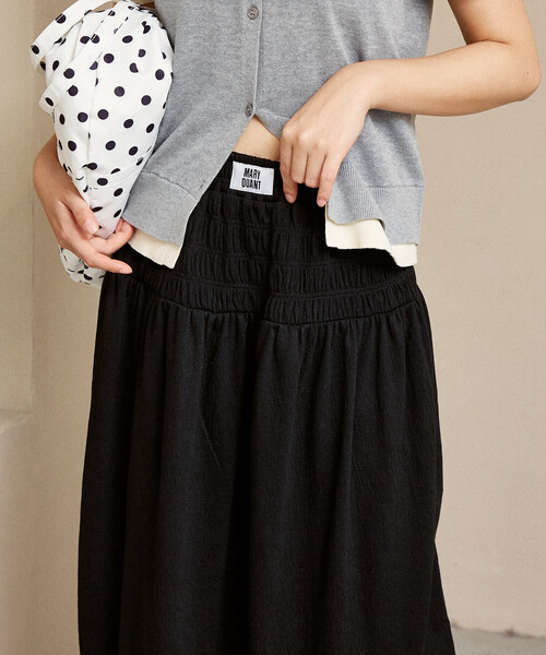 MARY QUANT(マリークワント)の「MARY QUANT × PUBLUX/マリークワント ギャザー ミディ丈 スカート 限定展開(スカート・レディース・オフホワイト/その他16/ブラック・フリ-)」の18枚目の写真