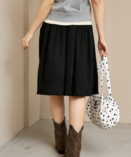 MARY QUANT(マリークワント)の「MARY QUANT × PUBLUX/マリークワント ギャザー ミディ丈 スカート 限定展開(スカート・レディース・オフホワイト/その他16/ブラック・フリ-)」の20枚目の写真