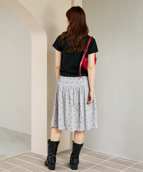 MARY QUANT × PUBLUX/マリークワント ギャザー ミディ丈 スカート 限定