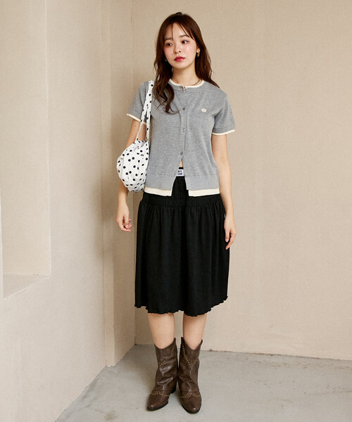 MARY QUANT × PUBLUX/マリークワント ギャザー ミディ丈 スカート 限定