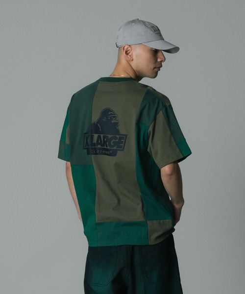 XLARGE(エクストララージ)の「PATCHWORK S/S TEE(Tシャツ/カットソー・メンズ・グレー/オリーブ/ブラック・S/M/L/XL)」の3枚目の写真