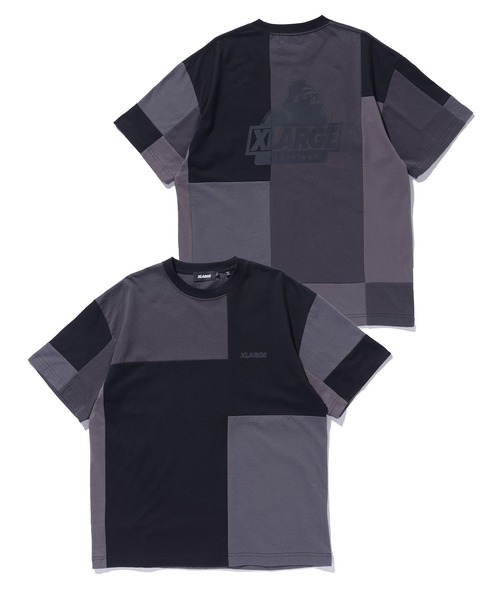 XLARGE(エクストララージ)の「PATCHWORK S/S TEE(Tシャツ/カットソー・メンズ・グレー/オリーブ/ブラック・S/M/L/XL)」の1枚目の写真